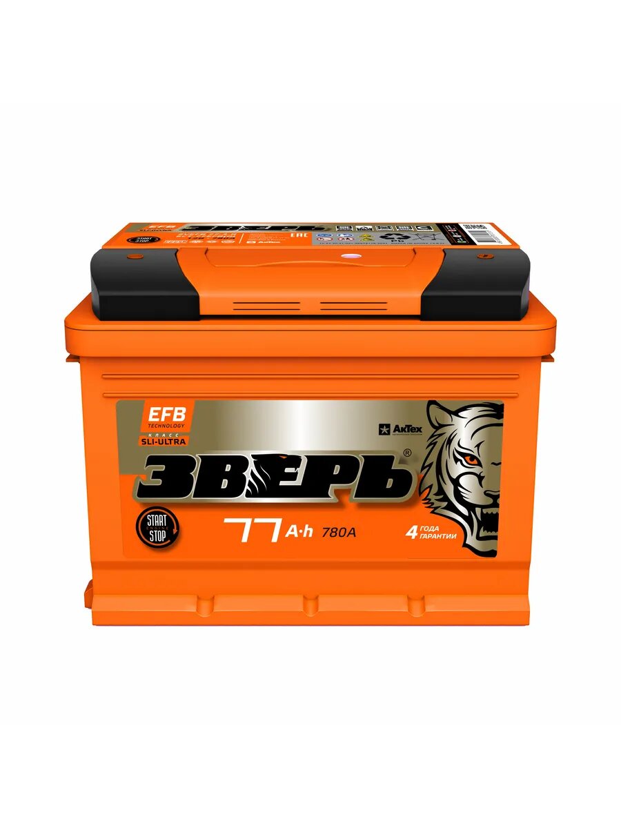 Аккумулятор зверь EFB 77А/ч обратный R+ L3 EN 780 А