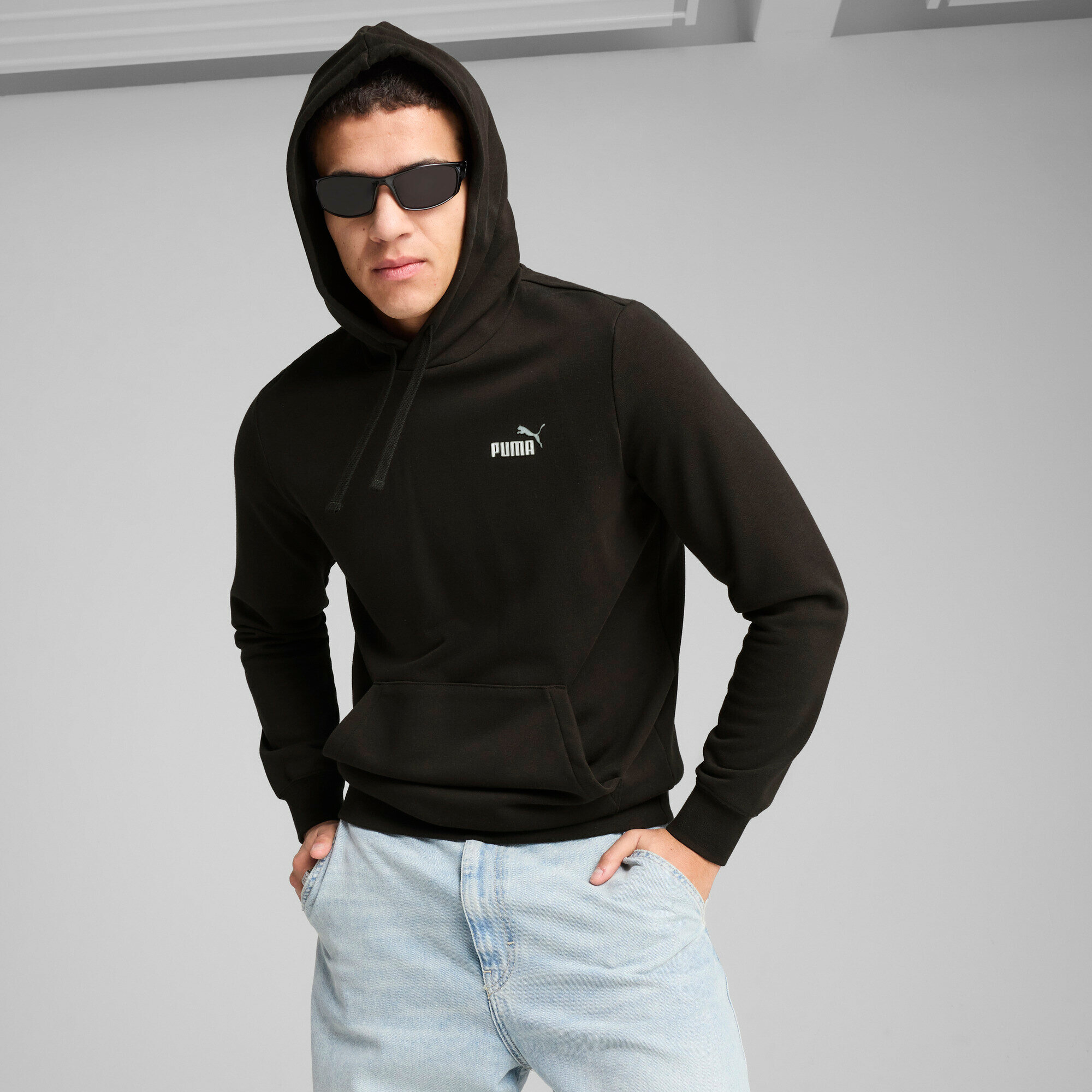 Худи PUMA ESS 2 COLOR Small No. 1 Logo, размер M, , черный — фото 1