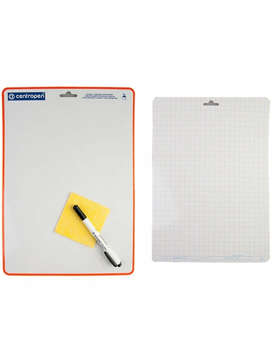 Доска для рисования с маркером двухсторонняя Centropen, А4