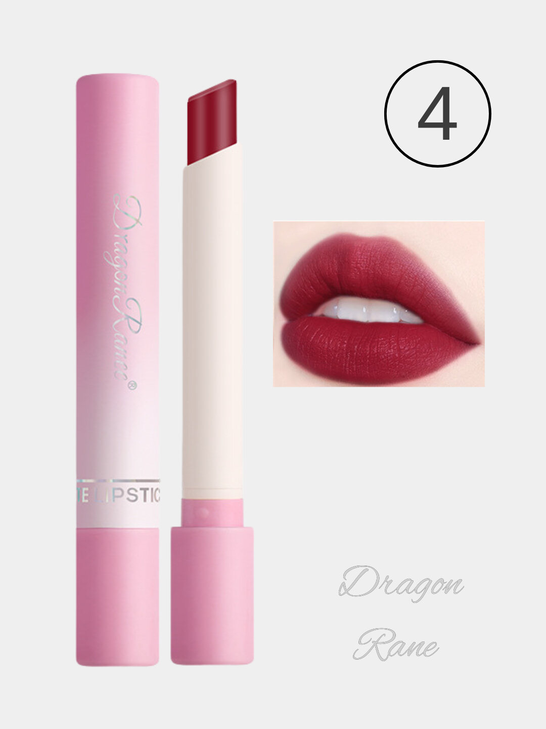Матовая помада для губ, стойкая, матовая, 8 разных цветов, Dragon Ranee, тон 4