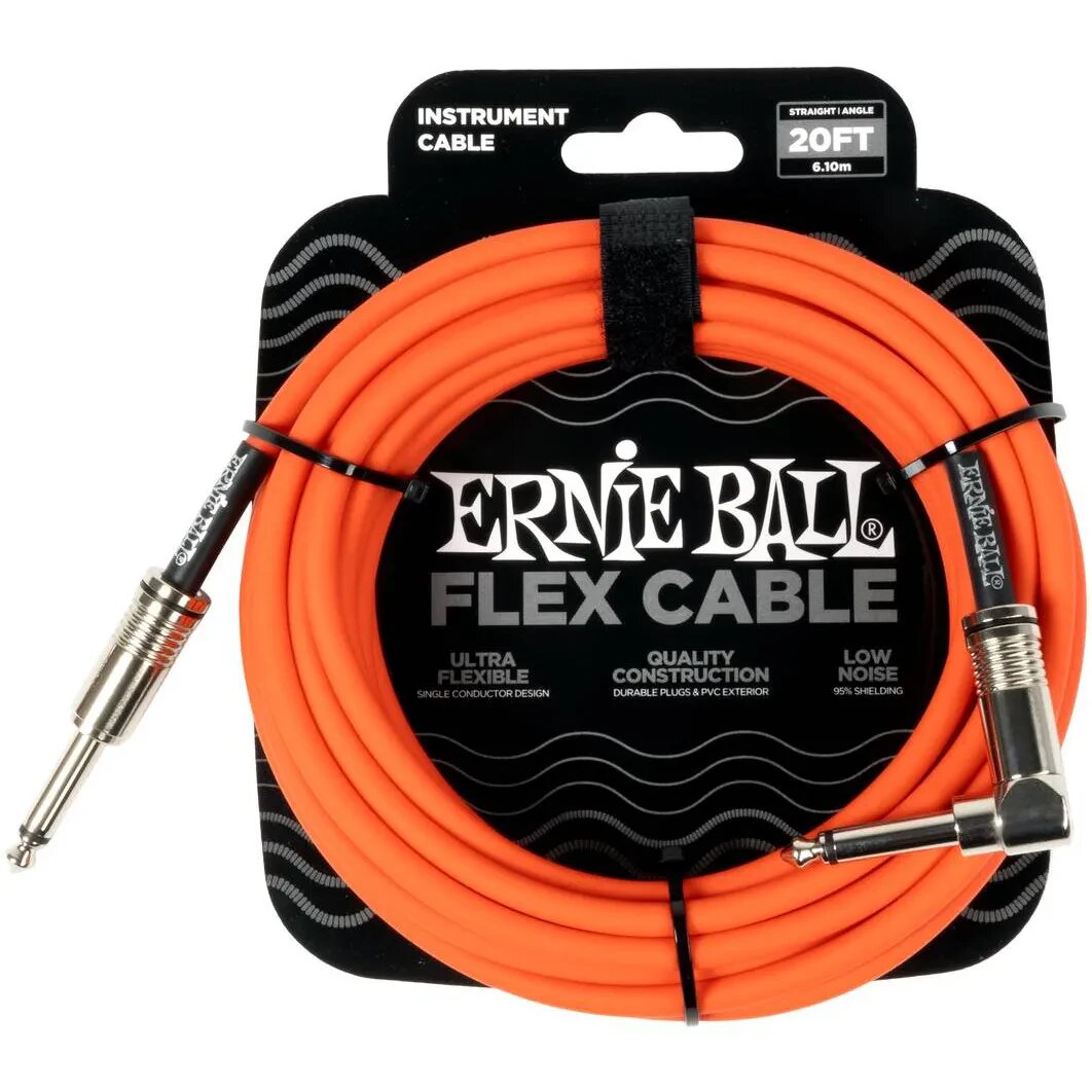 Инструментальный кабель Ernie Ball 6467 Flex Cables Orange 6.1 м