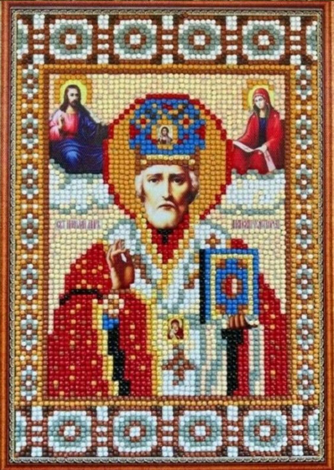 Алмазная мозаика Икона Св. Николая Чудотворца 20х30 см