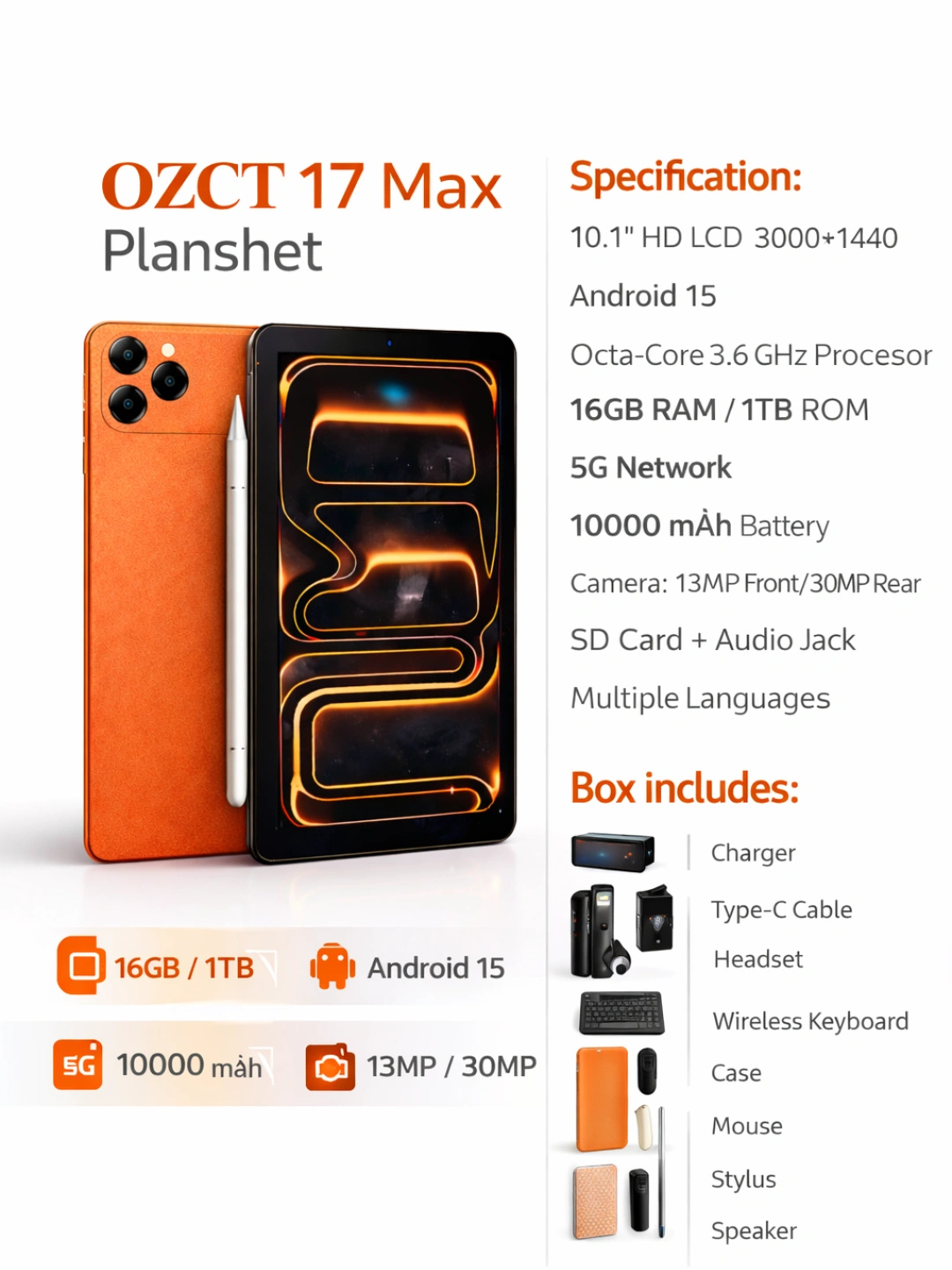 OZCT S26 Ultra Max Planshet — bitta qurilmada quvvat, sifat va qulaylik