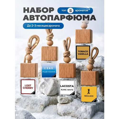фото Ароматизатор для автомобиля, в машину, подарочный набор 5 шт aroma king