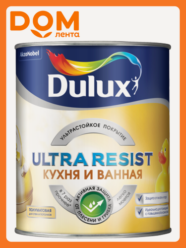 Изображение товара Краска интерьерная DULUX Ultra Resist полуматовая 1 л