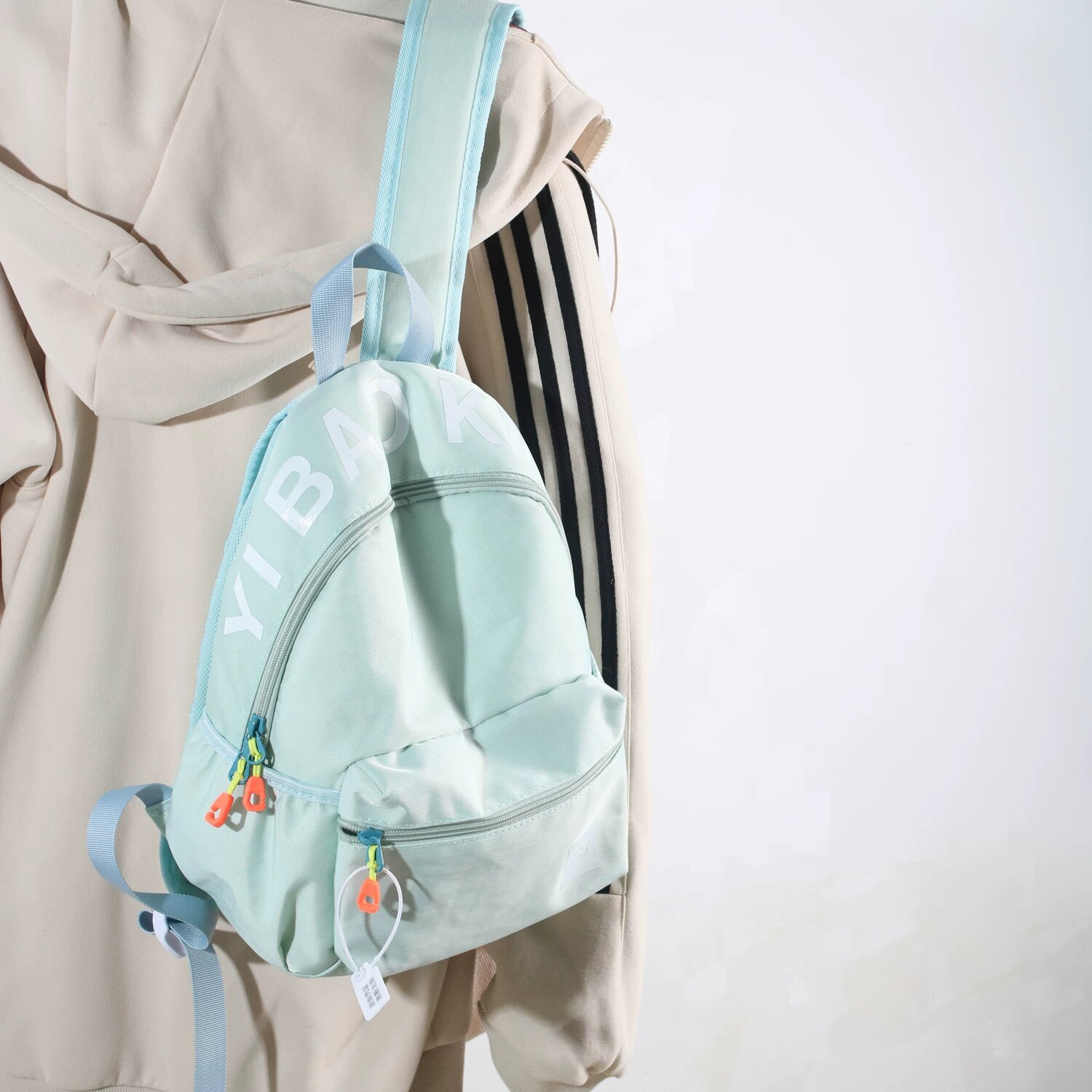 Bin's Bear Детский Касуальный Рюкзак Средний Размер Светло-Зеленый Школьный Рюкзак Для Учеников Средней И Старшей Школы