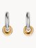 Биколорные серьги с бубликами