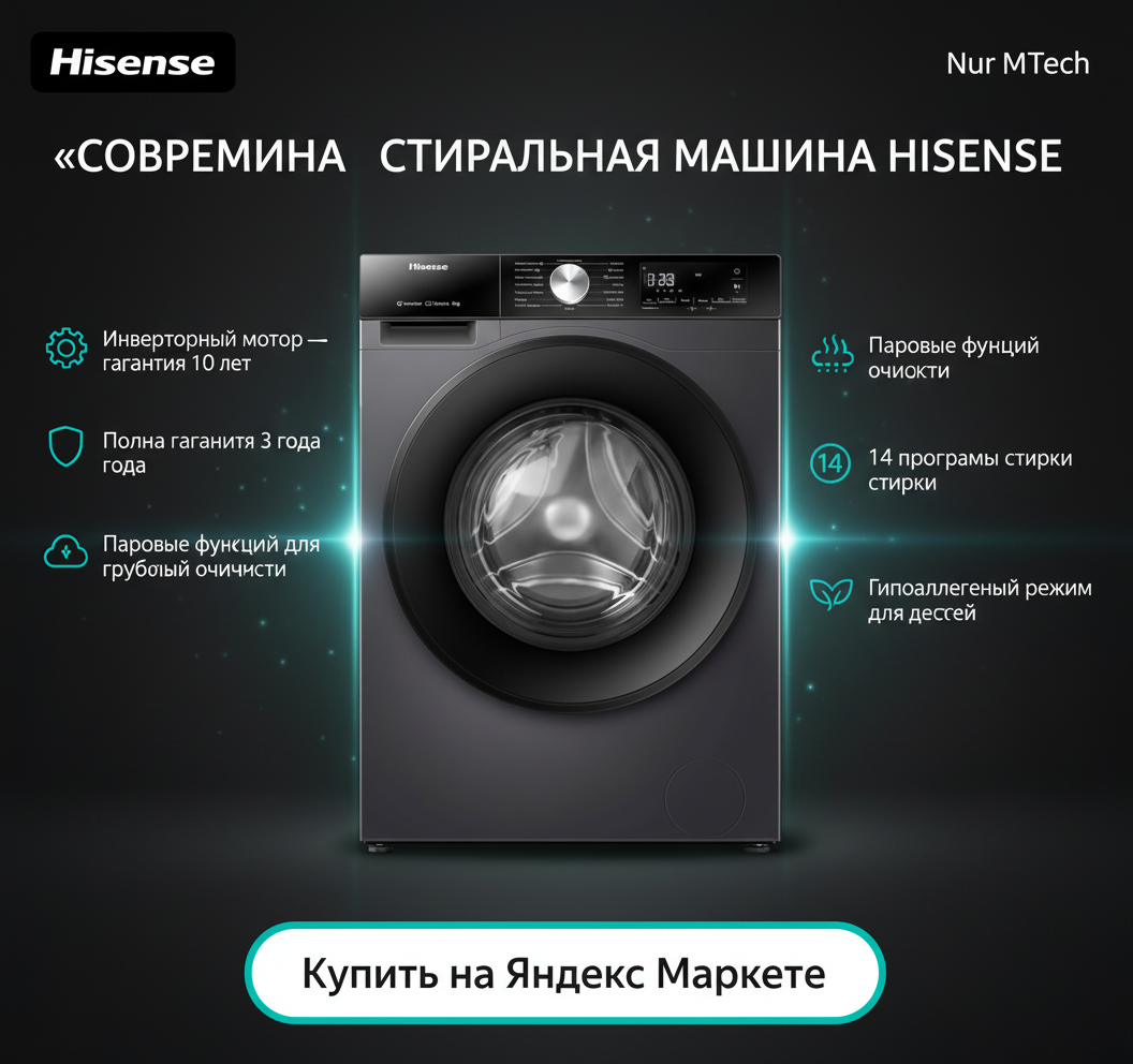 Стиральная машина Hisense WF3S8043BB 8 Кг