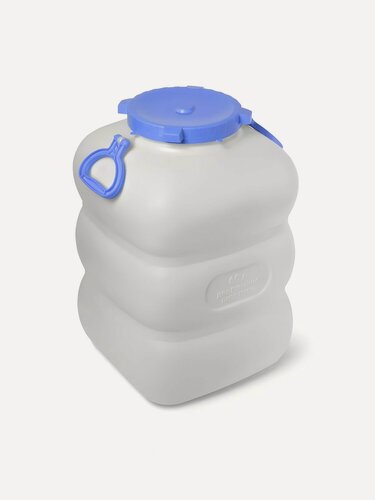 Изображение товара Бочка пластиковая пищевая Martika Гранде 60 л прямоугольная с крышкой и ручками, белая, для хранения продуктов, С912БЕЛ