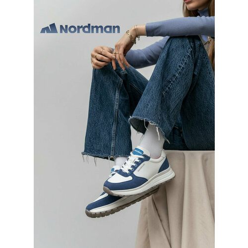 фото Кроссовки nordman, полнота 6, размер 36, белый/синий