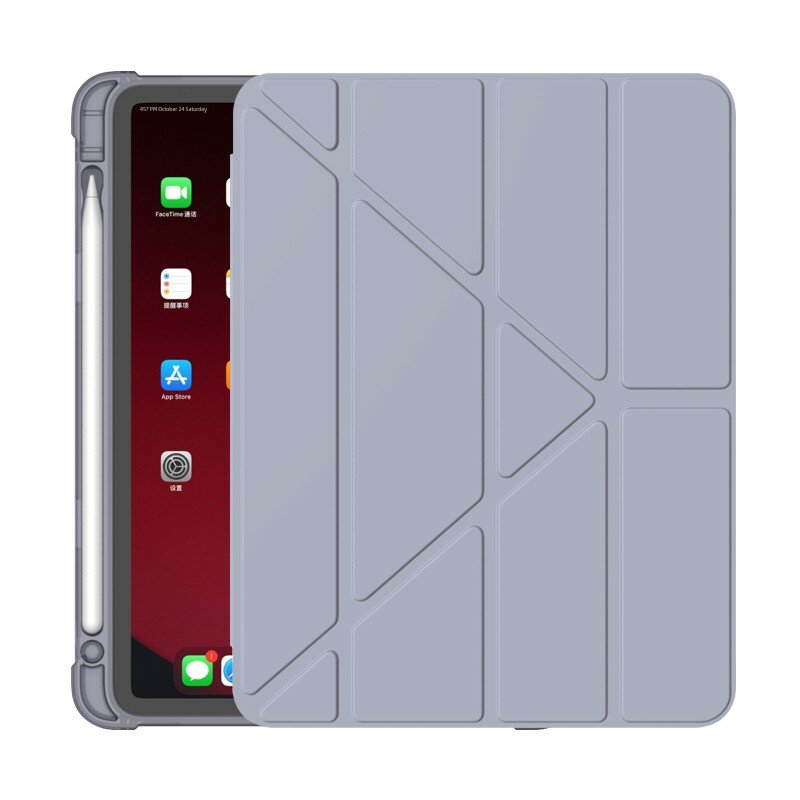 Чехол для iPad mini 7 силиконовый с подставкой, с отсеком для ручки, поддерживает вертикальную и горизонтальную