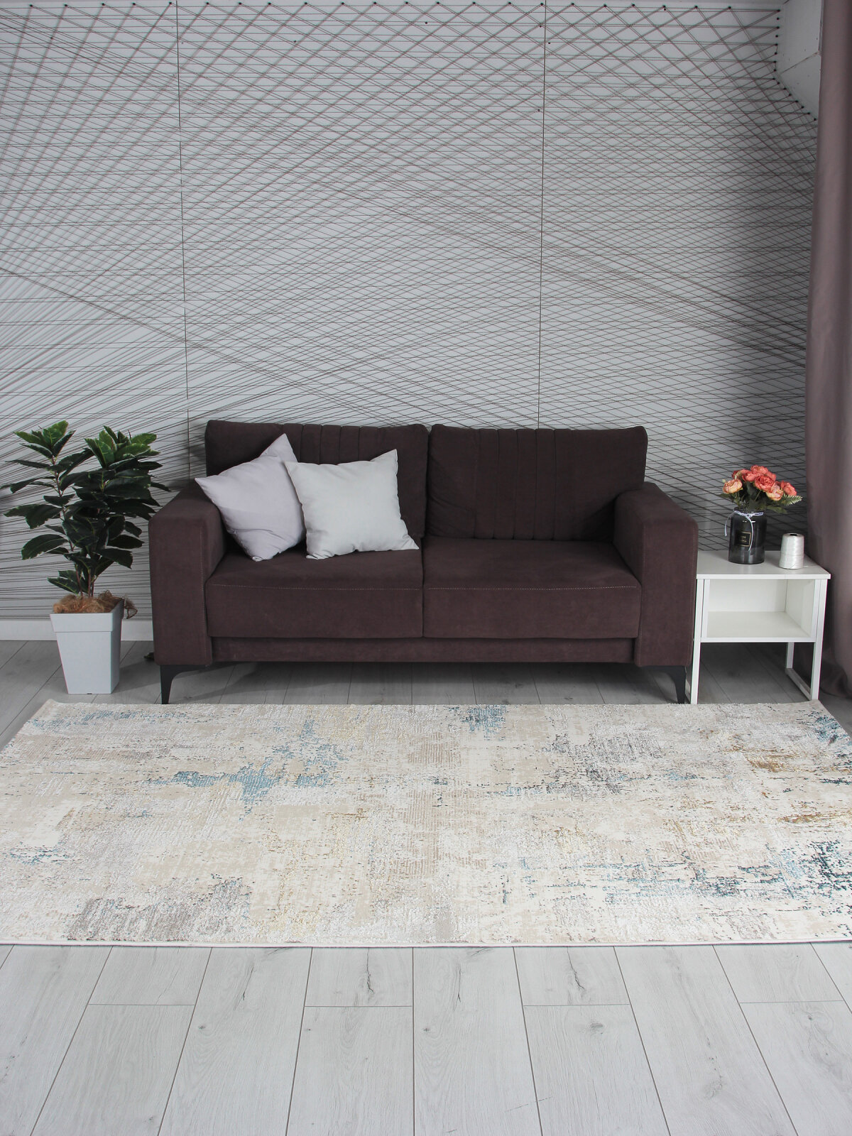 Ковер 2.35x3.4м турецкий Классический s.white / p.cream