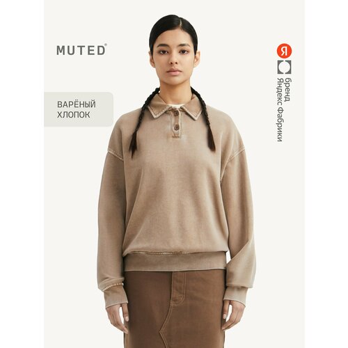 фото Свитшот muted garment dye, размер xxs-xs, , бежевый