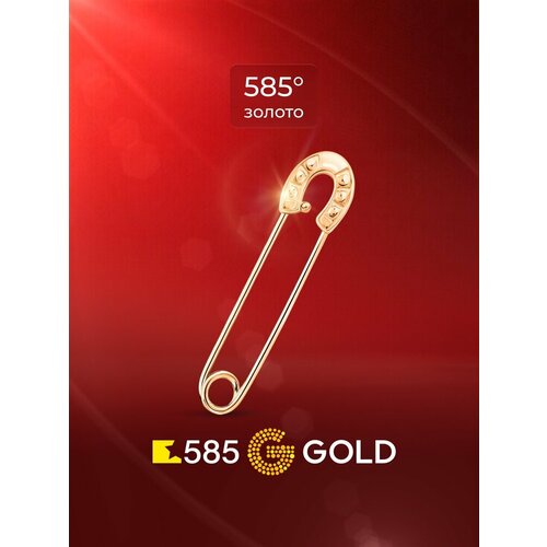 фото Брошь 585gold, красное золото, 585 проба, , красный