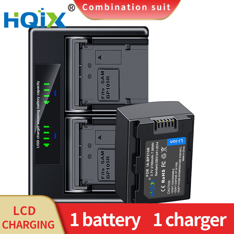 HQIX для Samsung SMX-F500 HMX-H303 SMX-F54 SMX-F53 HMX-H304 H305 камера IA-BP210R Двойное зарядное устройство Аккумулятор