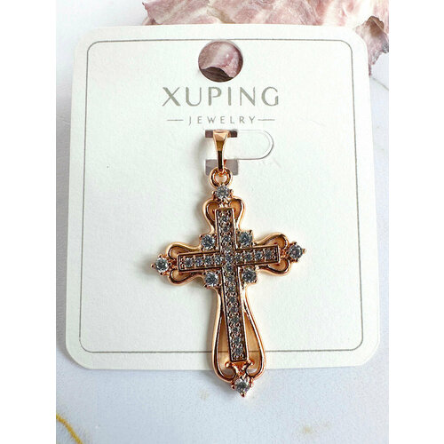 фото Крестик xuping jewelry, фианит, золотистый