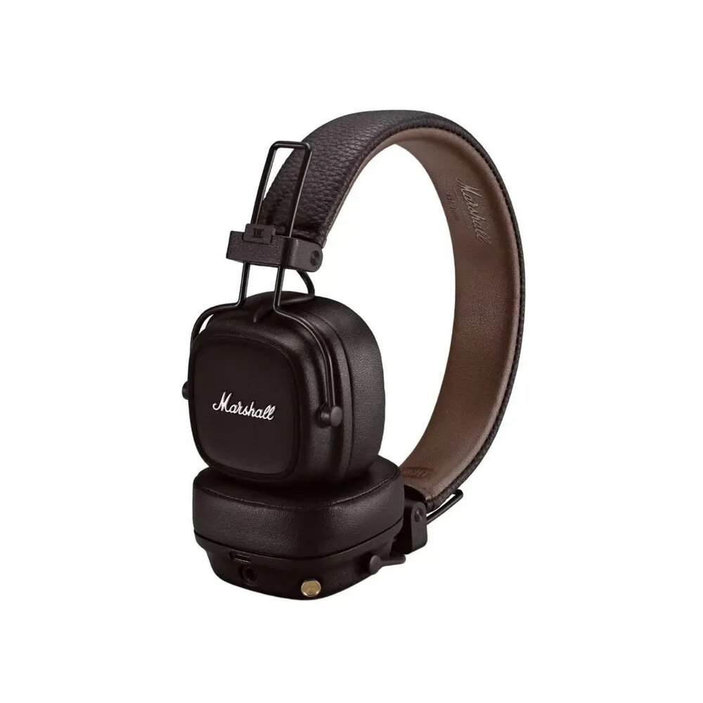 Наушники беспроводные с микрофоном Marshall MAJOR IV, Bluetooth, USB Type-C, коричневый