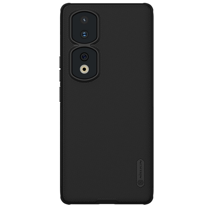 Чехол усиленный черного цвет от Nillkin для смартфона Honor 90 Pro, серия Super Frosted Shield Pro