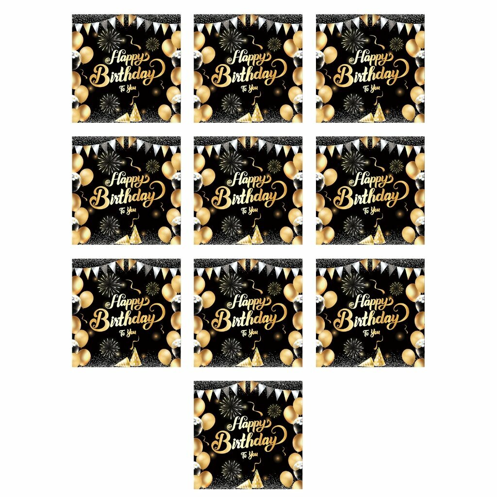 Посуда для вечеринок с бриллиантами из черного золота бумажные полотенца 20ШТ