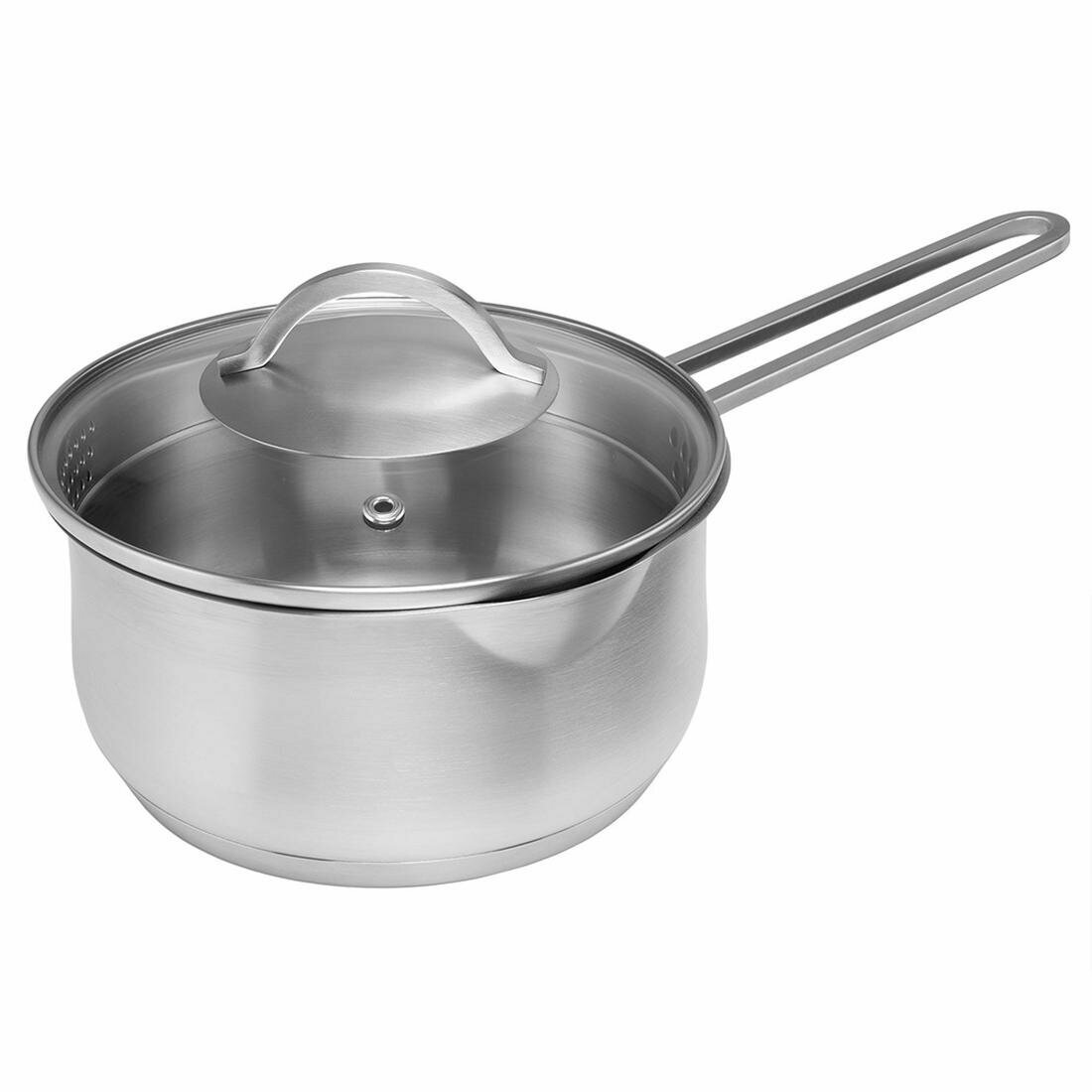 Ковш Polaris Solid-16SP, нержавеющая сталь, с крышкой, для всех типов плит