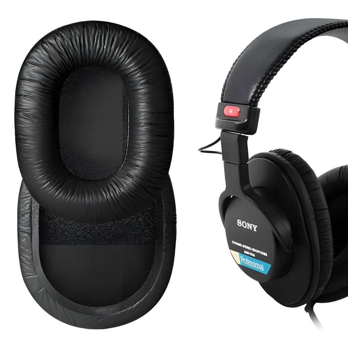 Амбушюры для Sony MDR-7506, CD 900ST, MDR-V6, V7 черные, экокожа