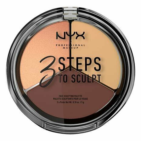 NYX PROFESSIONAL MAKEUP 3 Steps to Sculpt — палетка для контуринга лица (Medium, 3 оттенка)