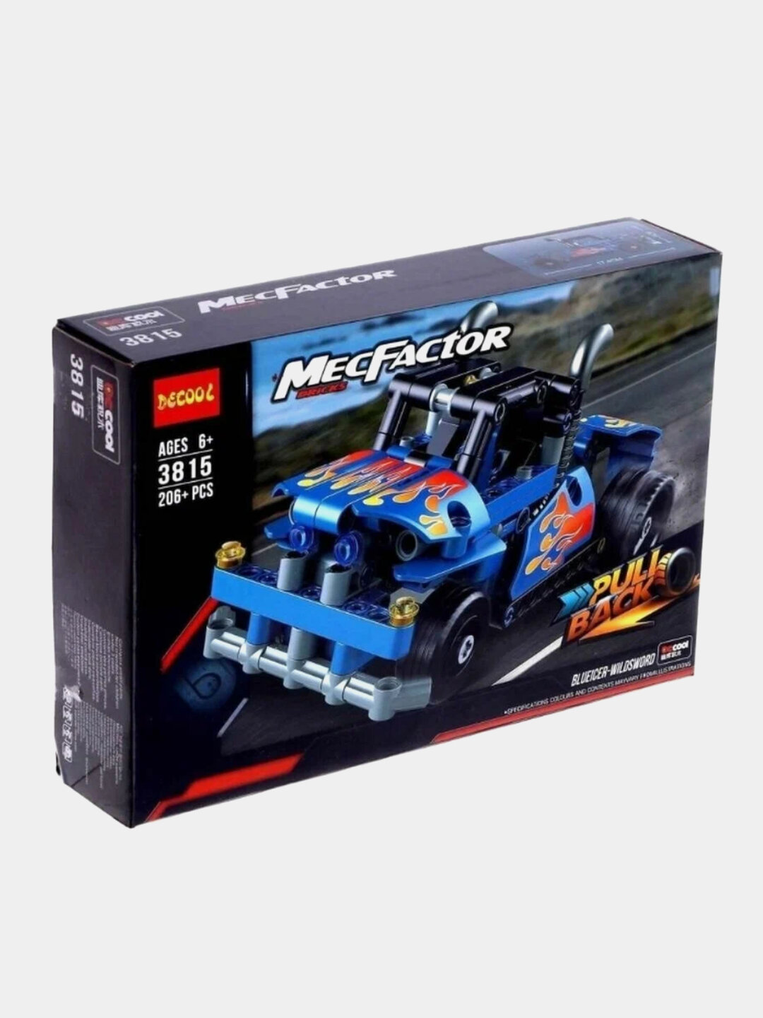 Конструктор DECOOL Mecfactor Wildsword, 206 деталей, инерционная машина, для детей от 6 лет Код. 12109