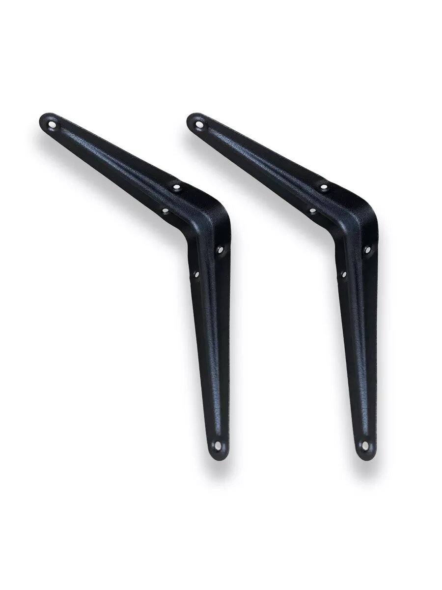 Кронштейн для полки 125*150 2 шт черный матовый