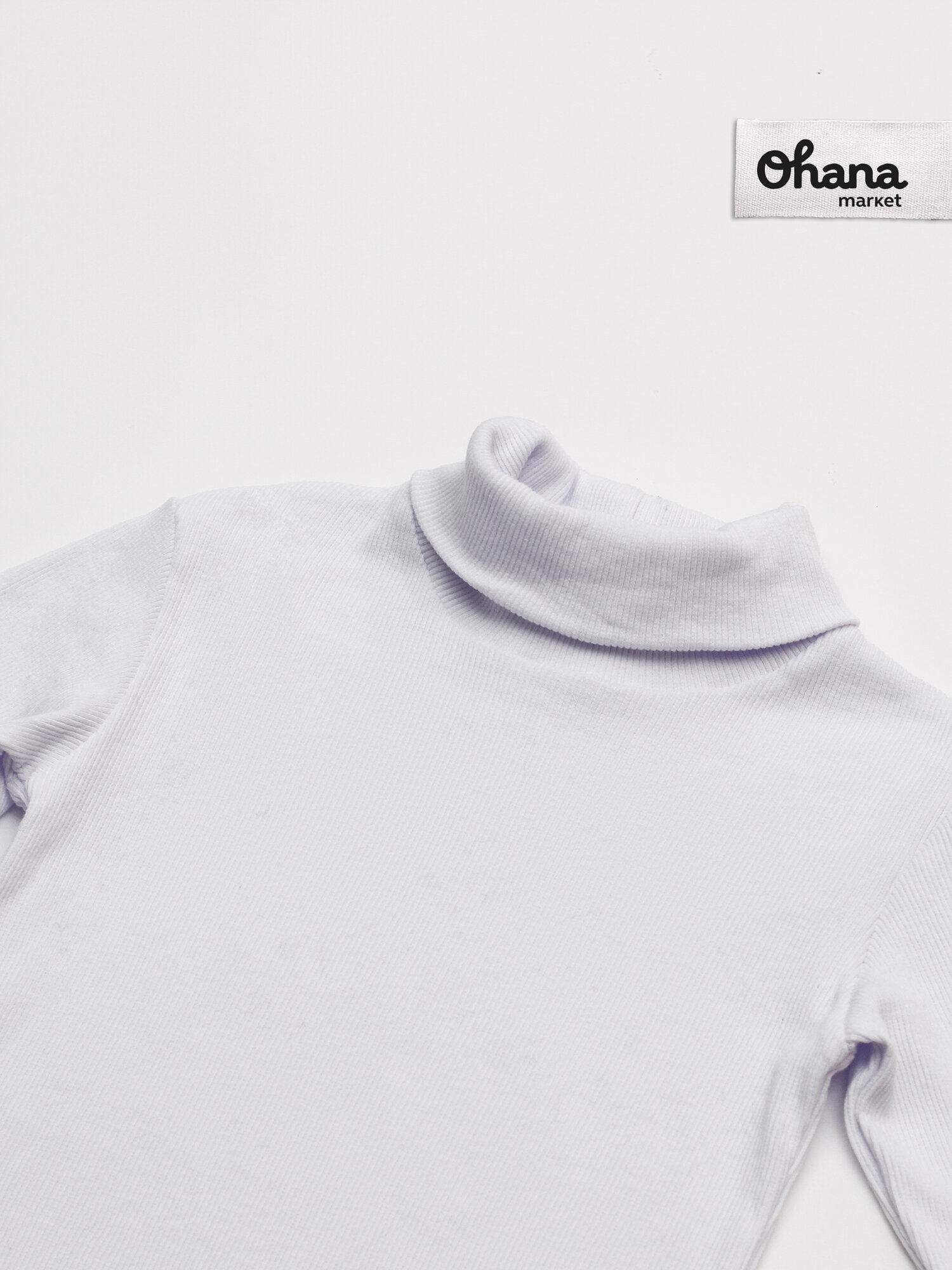 Водолазка Ohana kids школьная, размер 116, белый — фото 1