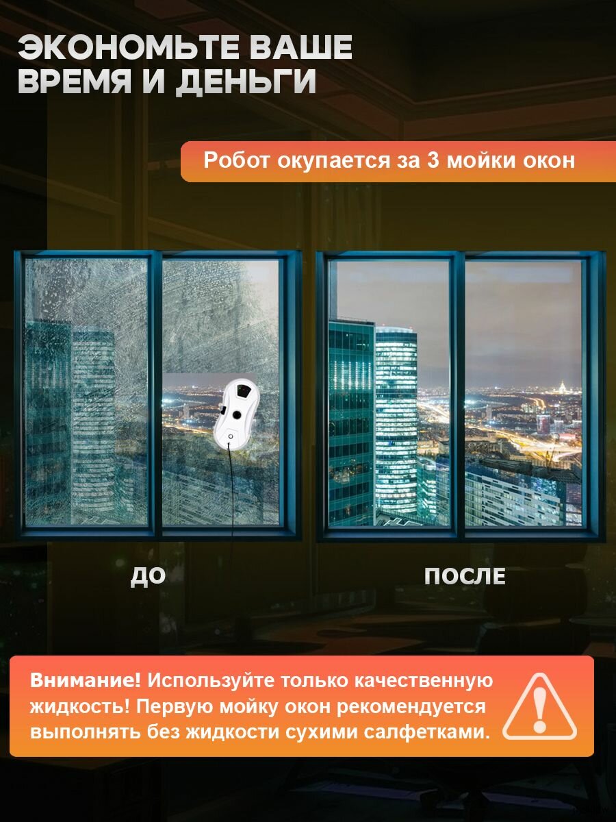 Стеклоочистители Xiaomi Xiaomi Робот для мойки окон с распылением M1- HCR-11, белый