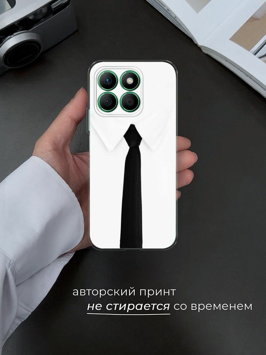 Силиконовый чехол на Honor X8B / Хонор X8B с принтом "Галстук" — фото 1