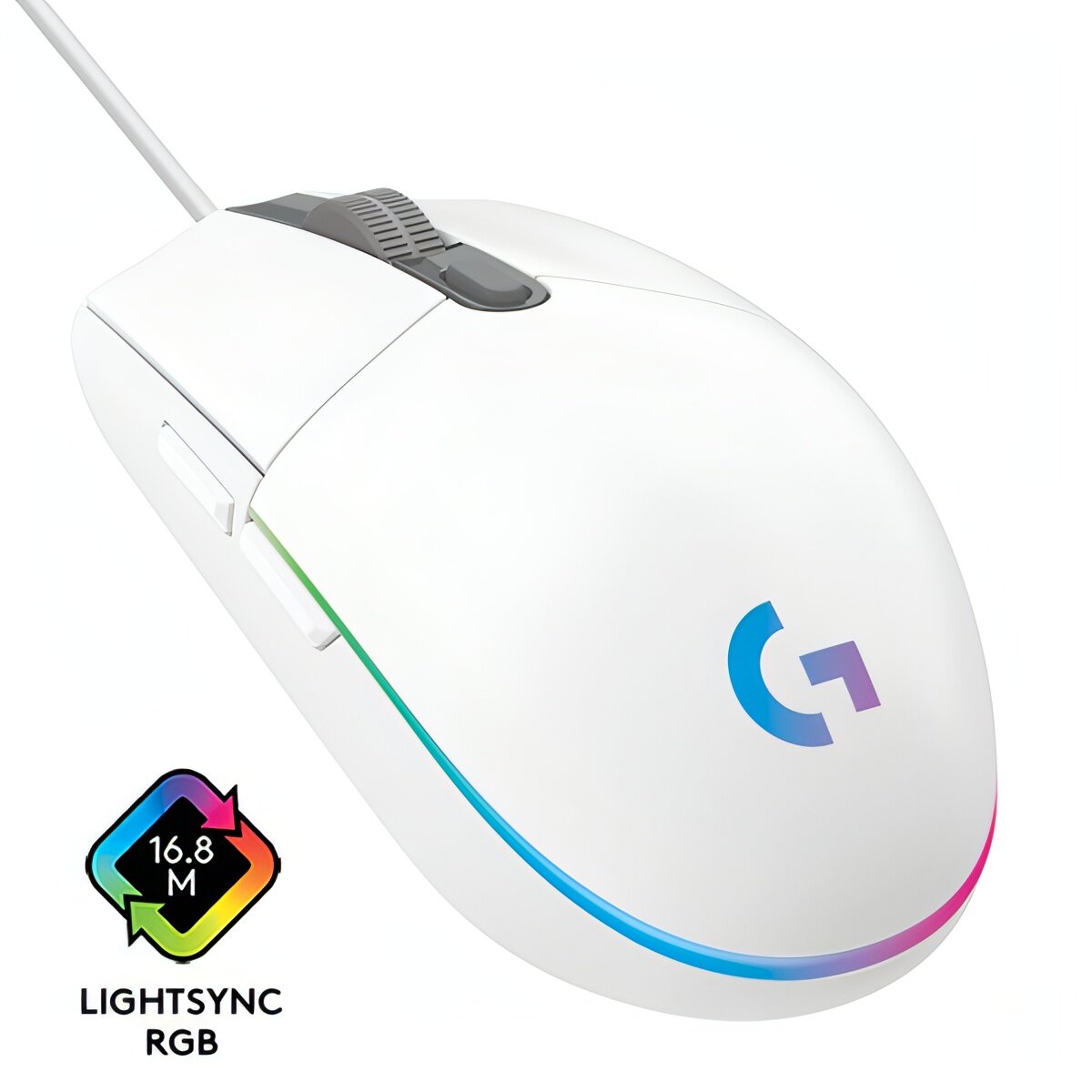 Игровая мышь Logitech G102 LightSync White — фото 1