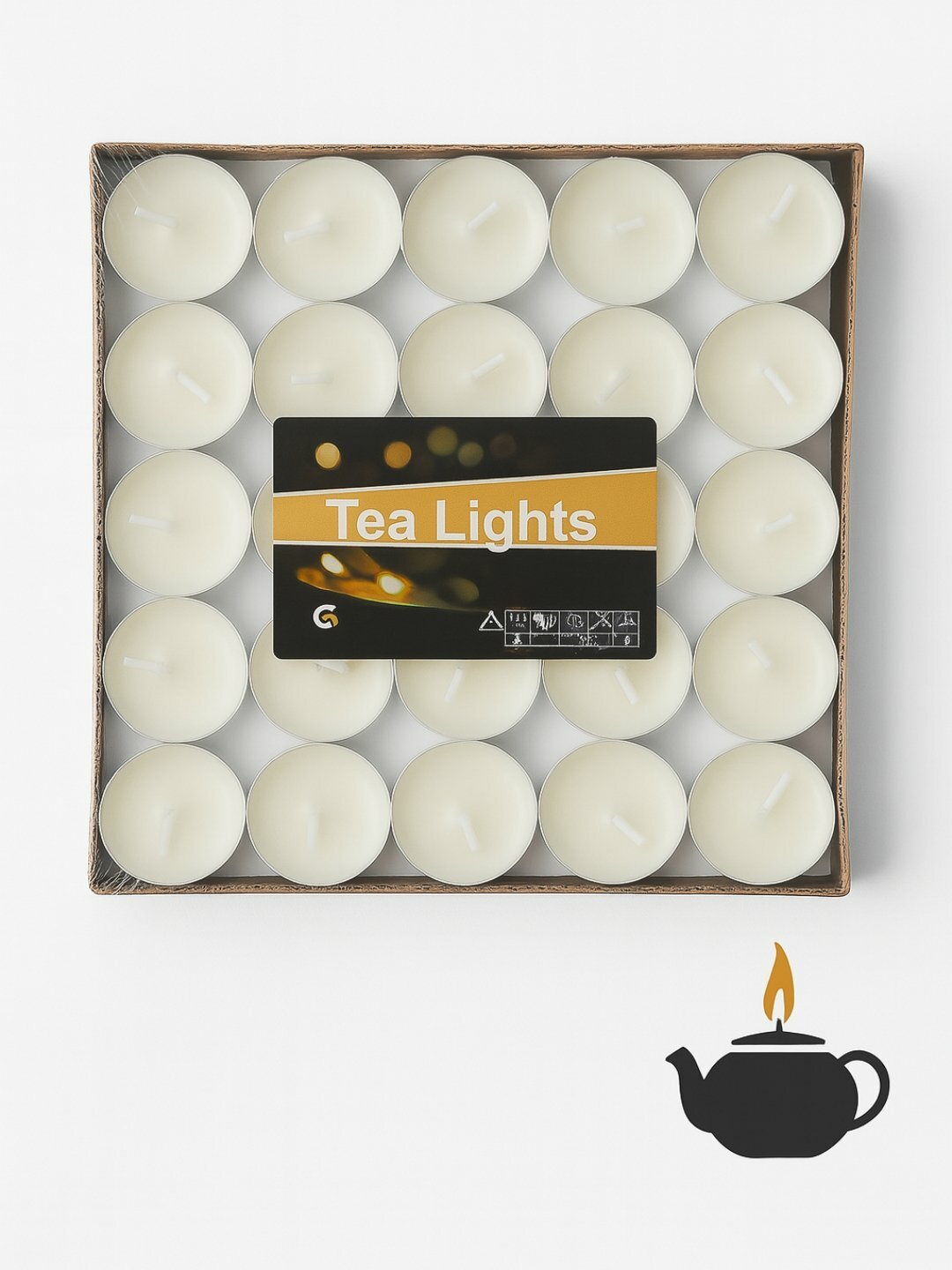 Набор декоративных свечей "Tea Light" — уют и романтика в каждом мгновении - Белый