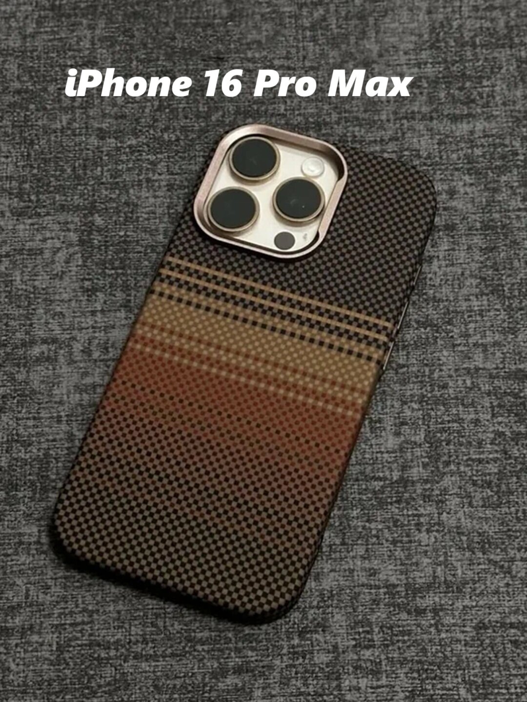 Чехол Savdo , карбоновый, для iPhone 16 Pro Max, золотистый