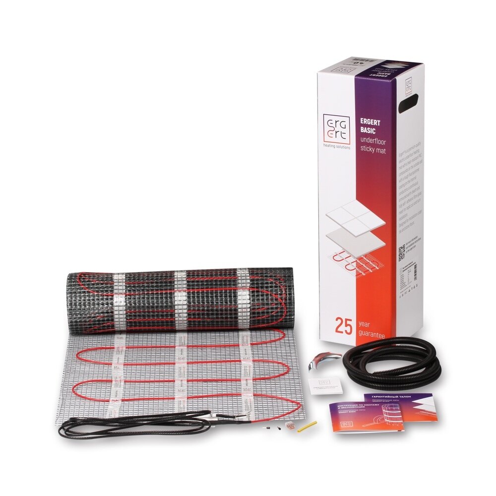Теплый пол Ergert Basic-200, 400 Вт 2 м. кв под плитку, керамогранит ETMB2000400 — фото 1