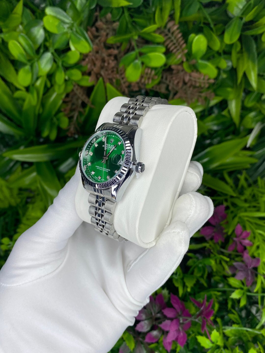 Наручные часы Rolex Классика, темно-зеленый — фото 1