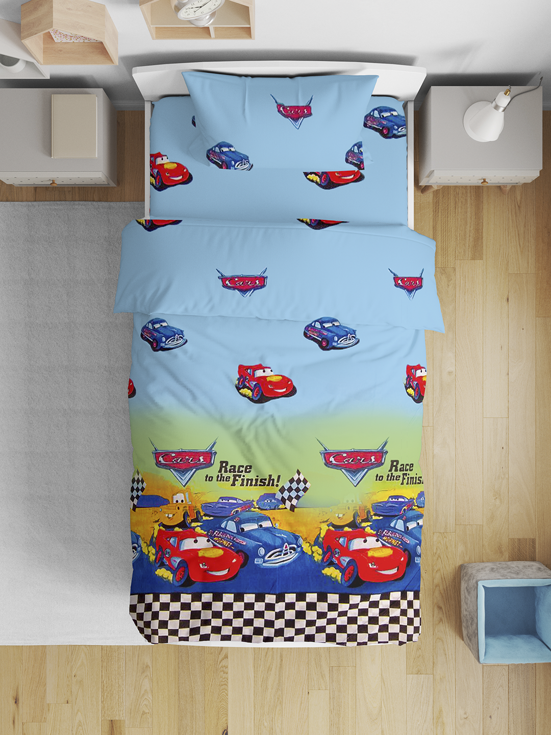 Детское постельное белье, односпальное, эко бамбук, простынь, пододеяльник, наволочка — фото 1