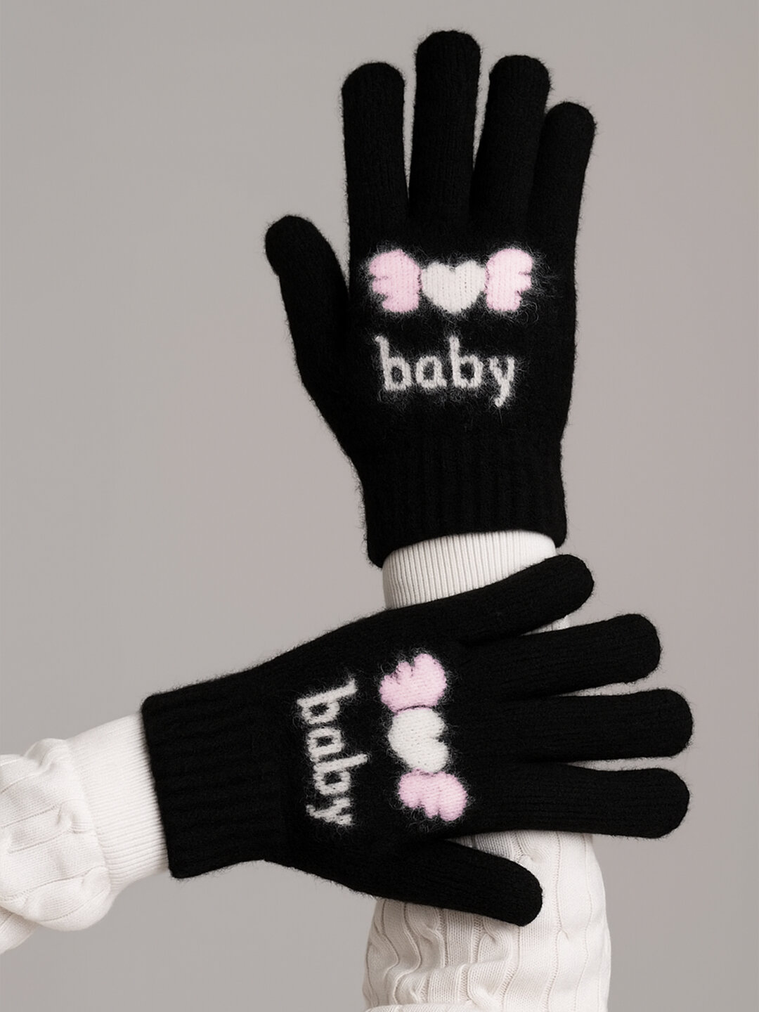 Перчатки  baby для детей, размер 3, черный