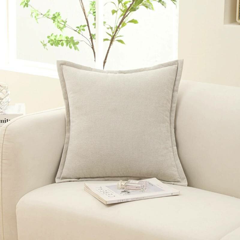 Чехол на подушку для дивана с размерами 50x50 см для домашних интерьеров белый