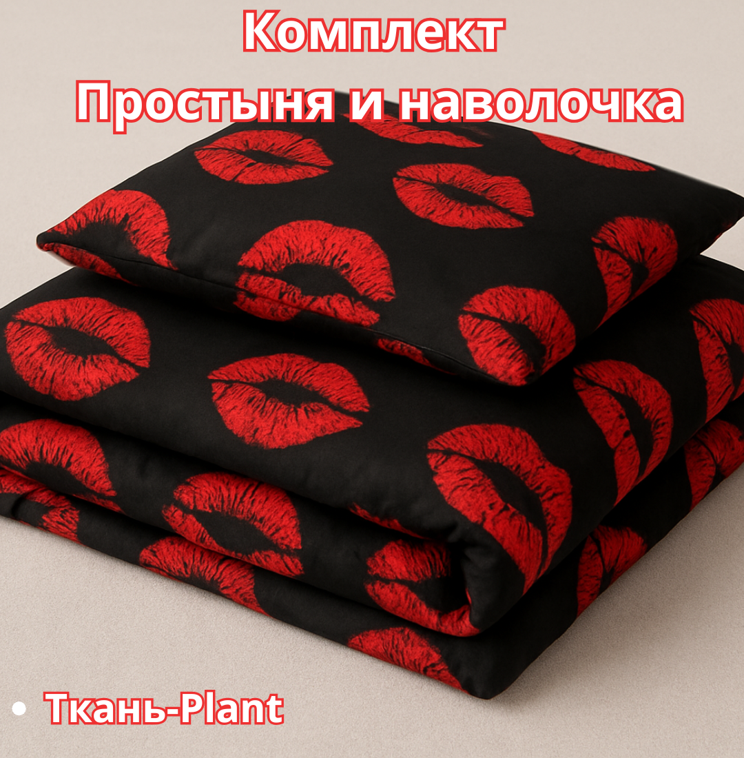 Постельное белья "Простыня и наволочка" размер евро стандарт — фото 1