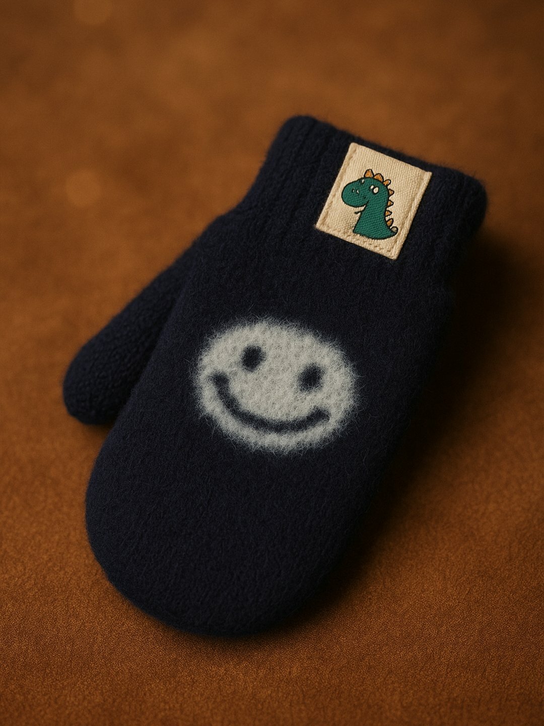 Варежки  smayl для девочек, размер 2, индиго