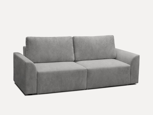 Изображение товара Диван раскладной "Росмебель Сиэтл", еврокнижка, модульный, с ящиком, размер 2,45х1х0,95, светло-серый