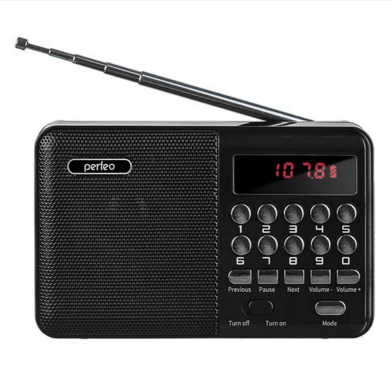 Радиоприемник Perfeo PF-A4870 PALM (i90) (черный)