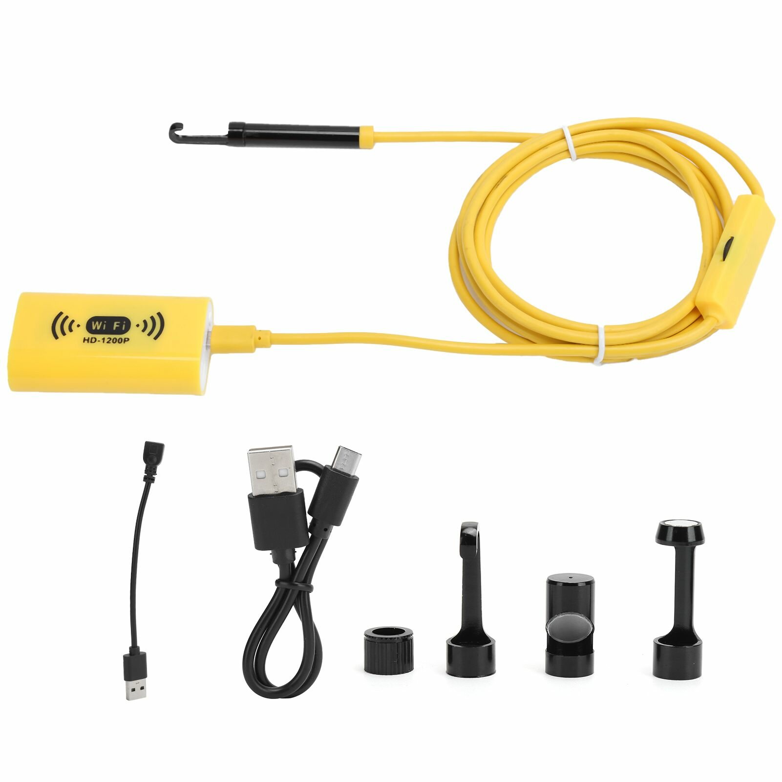 8 мм HD 1200P IP68 Водонепроницаемая Wi-Fi эндоскопическая беспроводная инспекционная камера для iOS/Android2 м/66 футов