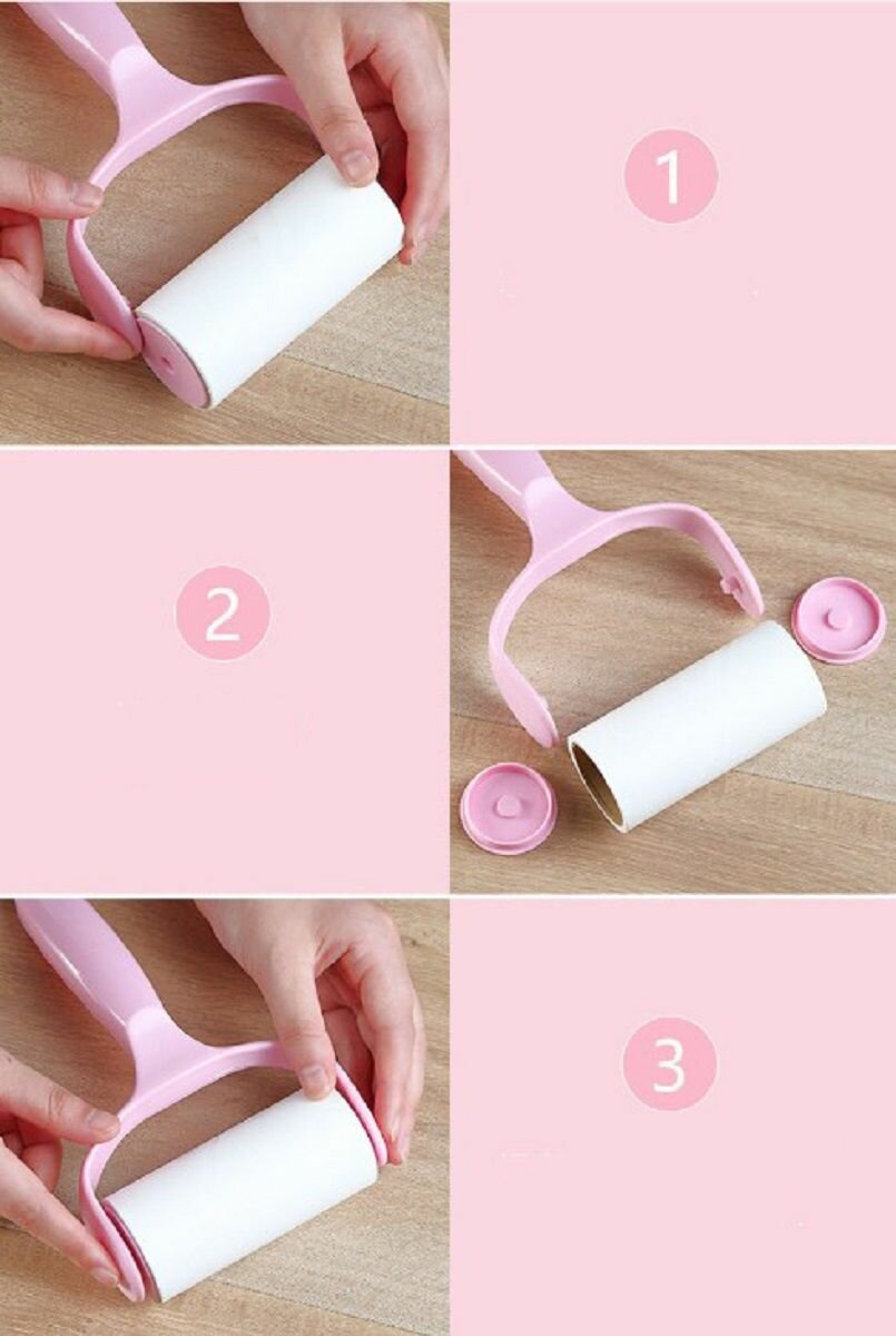 Ролик липкий для чистки одежды со сменными рулонами — фото 1