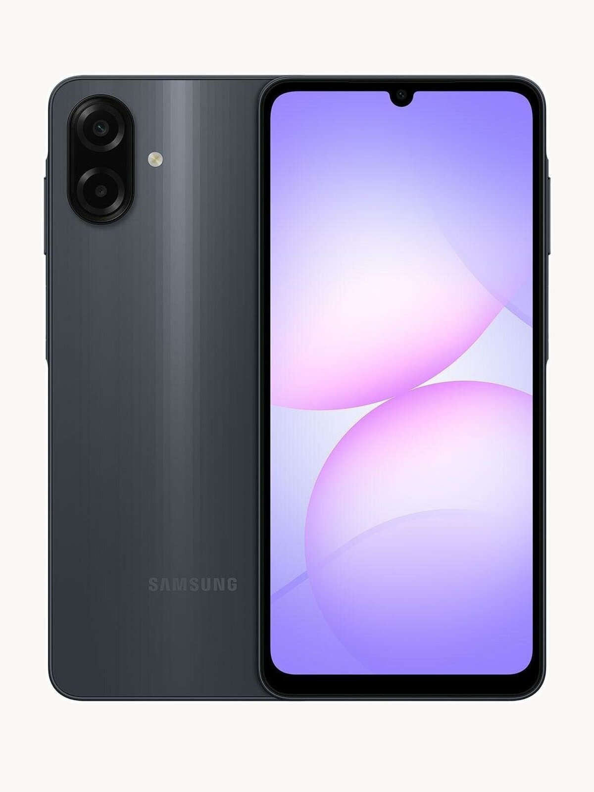 Смартфон Samsung Galaxy A07, черный, 2 nano SIM, 4 ГБ/64 ГБ, MediaTek Helio G99, 4G LTE/3G