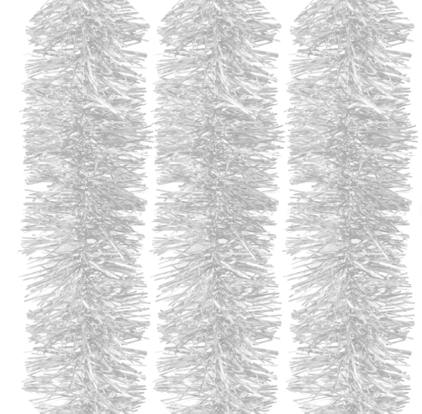 Мишура комплект 3 штуки диаметр 100мм длина 2м белая 592218