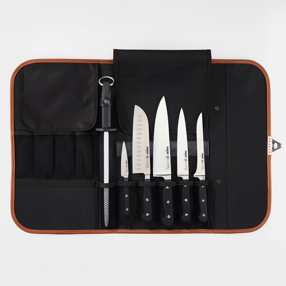 Набор кухонных ножей Pirge Classic Brown - это высококачественный инструмент
