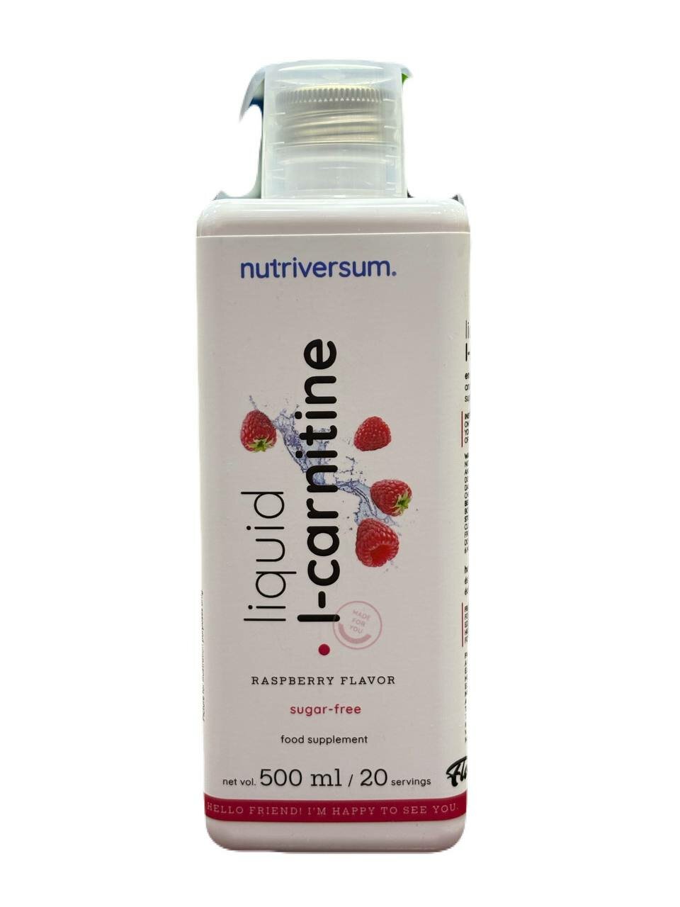 Жидкий L-Carnitine Nutriversum, для жиросжигания и энергии, 500мл, 20 порц.