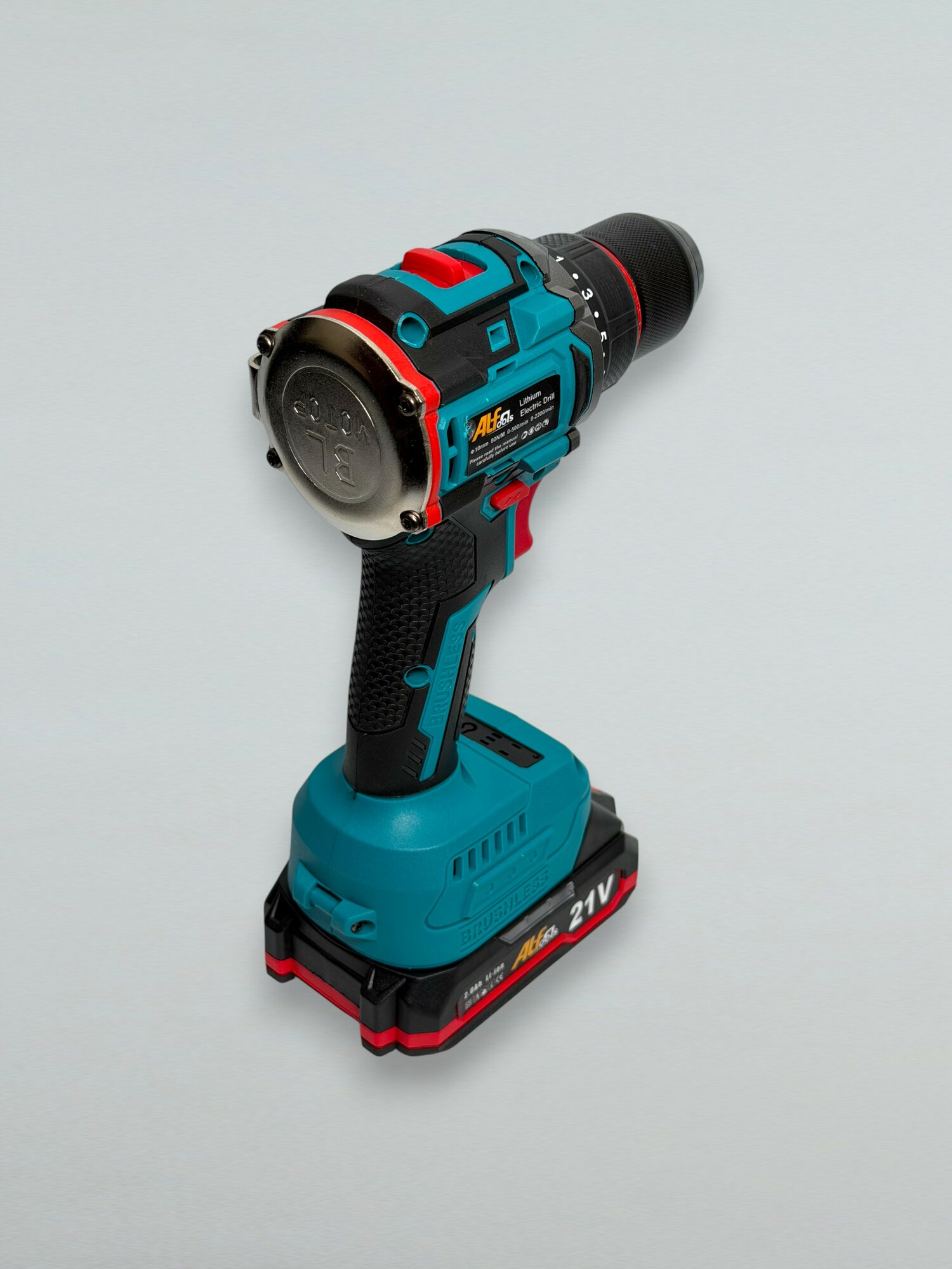 Шуруповёрт Alfa Tools, бесщёточный двигатель, 2 скорости, 2 аккумулятора — фото 1